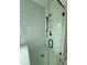 Sleek shower with white subway tile and black fixtures at 3214 Mcharney Dr # 34, Harrisburg, NC 28075