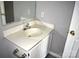 A vanity with a sink and mirror are featured in this bathroom at 331 Eastwood Dr, Salisbury, NC 28146