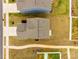 Bird's eye view of the roof and backyard of a house showing landscaping and fence at 5014 Fandango Rd, York, SC 29745