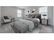 Comfortable bedroom with neutral tones, stylish decor, two windows allowing ample natural light, and plush bedding at 5014 Fandango Rd, York, SC 29745