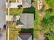 Aerial view of rooftops in a residential neighborhood with manicured lawns and mature trees at 620 Millstream Dr, Rock Hill, SC 29732