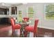 Eat-in kitchen nook with wood floors, white trim, and natural light from a large window at 620 Millstream Dr, Rock Hill, SC 29732