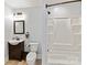 Bathroom features a vanity, toilet, and shower-tub combination at 633 Elmhurst Dr, Fort Mill, SC 29715