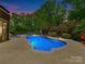 Inviting in-ground pool with beautiful lush landscaping at 633 Elmhurst Dr, Fort Mill, SC 29715
