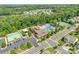 Aerial view of community amenities featuring a pool, clubhouse, tennis court, and basketball court at 826 Coralbell Way, Fort Mill, SC 29708