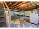 Unfinished basement area with exposed ceiling and concrete floor at 1410 Beverly Ave, Shelby, NC 28152