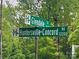 Street sign at the corner of Glendale Dr and Huntersville-Concord Rd at 14600 Glendale Dr, Huntersville, NC 28078