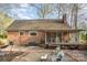 Backyard with a brick exterior, a swing set, an enclosed porch, providing a Gathering-friendly outdoor space for leisure and play at 1620 Edgefield Ave, Gastonia, NC 28052