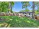 Fenced backyard with a well-maintained lawn, a patio, and mature trees offering shade at 1702 Herrin Ave, Charlotte, NC 28205