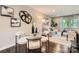 Cozy living room featuring modern decor, stylish furniture, hardwood floors, and natural light from the large window at 1702 Herrin Ave, Charlotte, NC 28205