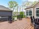 This deck includes plenty of seating space with views of the yard and surrounding homes at 1805 Axholme Ct, Waxhaw, NC 28173