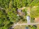 Birds-eye view of the property and surrounding lush green landscape at 208 Spinners Dr, Cherryville, NC 28021