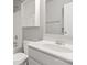 Bright bathroom with a white vanity, sink, and a shower-tub combination at 2120 Turtle Point Rd, Charlotte, NC 28262