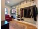 Walk-in closet with custom shelving and ample storage space for clothing and accessories at 2309 Pinckney Ave, Charlotte, NC 28205