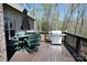 Outdoor back deck with grill, dining set, and wooded views at 2757 Trent Ne Dr, Conover, NC 28613
