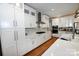 Modern kitchen featuring white cabinetry, stainless steel appliances, and a bright, clean aesthetic at 2757 Trent Ne Dr, Conover, NC 28613