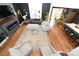 Spacious living room with high ceilings and a modern fireplace, flowing seamlessly into a bright and open dining area at 2757 Trent Ne Dr, Conover, NC 28613