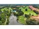 Aerial view of the golf course community, featuring ponds and lush landscaping at 277 Bezelle Ave, York, SC 29745