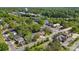 An aerial shot showing the property in relation to local streets, businesses and water tower at 415 French St, Charlotte, NC 28216