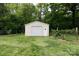 Detached storage shed and garden area is in the well maintained backyard at 427 Spencer St, Rock Hill, SC 29730