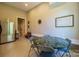 Bonus room with dining table, stainless fridge, climate control, and convenient access to other areas at 5016 Woodwinds Ne Dr, Hickory, NC 28601