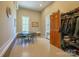 Versatile bonus room with a table, storage, natural light, and climate control at 5016 Woodwinds Ne Dr, Hickory, NC 28601