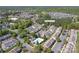 Aerial view of 643 Brickdust Ct townhome community showing pool and landscaping at 643 Brickdust Ct, Fort Mill, SC 29708