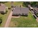 Aerial view of a well-maintained home with a large backyard at 7428 Beaufort Cir, Charlotte, NC 28227