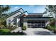 Contemporary home design featuring a prominent two-car garage and minimalist landscaping at 8038 Pawtuckett Rd, Charlotte, NC 28214
