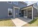 This backyard features a concrete patio and a screened in porch, ideal for outdoor entertaining at 1077 Hearth Sw Ln, Concord, NC 28025
