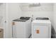Modern laundry room with washer and dryer, wire shelf, and light gray paint at 1240 Morehead Dr, Salisbury, NC 28144