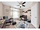 Bright, neutral Bedroom with rocking chair, crib, ceiling fan, and colorful rug at 126 Top Flite Dr, Statesville, NC 28677