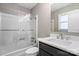 Updated bathroom with a shower-tub, vanity, and modern fixtures at 1766 Colony Rd, Rock Hill, SC 29730