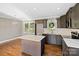 Bright kitchen featuring gray cabinets, stainless appliances, and a center island at 1766 Colony Rd, Rock Hill, SC 29730