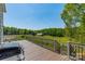 Back deck with a nice view of the barn and open fields at 228 Red Dog Dr, Mooresville, NC 28115