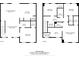 Detailed floor plan layout showcasing dimensions for the home's two floors including the bedrooms, living spaces, and bathrooms at 3804 Freedom Dr, Charlotte, NC 28208
