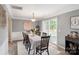 Bright dining area with a view of the backyard, seating for six, and access to the back patio at 8604 Cedardale Ridge Ct, Charlotte, NC 28269