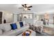 Open concept living space flows into the dining area and kitchen, perfect for entertaining guests at 8604 Cedardale Ridge Ct, Charlotte, NC 28269