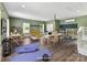 Large basement featuring workout and craft areas, providing ample space for activities at 915 Gate Rd, Monroe, NC 28112