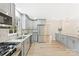 Bright, modern kitchen features gray cabinets and stainless steel appliances at 103 Colonel Richard Rankin Dr, Stanley, NC 28164