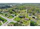 Beautiful aerial view of neighborhood with mature trees, spacious lots and view of the water at 1052 Perth Rd, Troutman, NC 28166