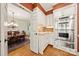 Kitchen with modern stainless steel appliances and granite countertops, adjacent to the dining room at 10609 Oak Pond Cir, Charlotte, NC 28277
