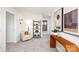 Inviting hallway with carpeted floor, modern decor, stylish furniture, and art that adds a personal touch at 121 Falling Up Ln, Salisbury, NC 28147