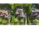 Aerial view of a beautifully landscaped property, showcasing the home's layout, driveway, and surrounding greenery at 1317 Waynewood Dr, Waxhaw, NC 28173