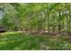 A lush green backyard with mature trees provides a beautiful backdrop to this property at 1317 Waynewood Dr, Waxhaw, NC 28173