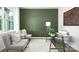 Sunlit office space with gray chairs, glass table, and a view of the outdoors at 133 Falling Up Ln, Salisbury, NC 28147