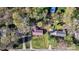 Aerial view of home featuring a large yard, mature trees, and a lengthy driveway at 165 Northwest Rd, Hickory, NC 28601