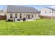 A spacious backyard featuring a well-maintained lawn, patio with canopy, and outdoor seating area at 2077 Taney Way, Fort Mill, SC 29707