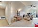 Spacious bonus room with vaulted ceilings offering seating and table with chairs at 2077 Taney Way, Fort Mill, SC 29707