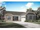 Beautiful home exterior with stone accents, gray siding, large driveway, and well-maintained landscaping at 2093 Fordhill St, Rock Hill, SC 29732